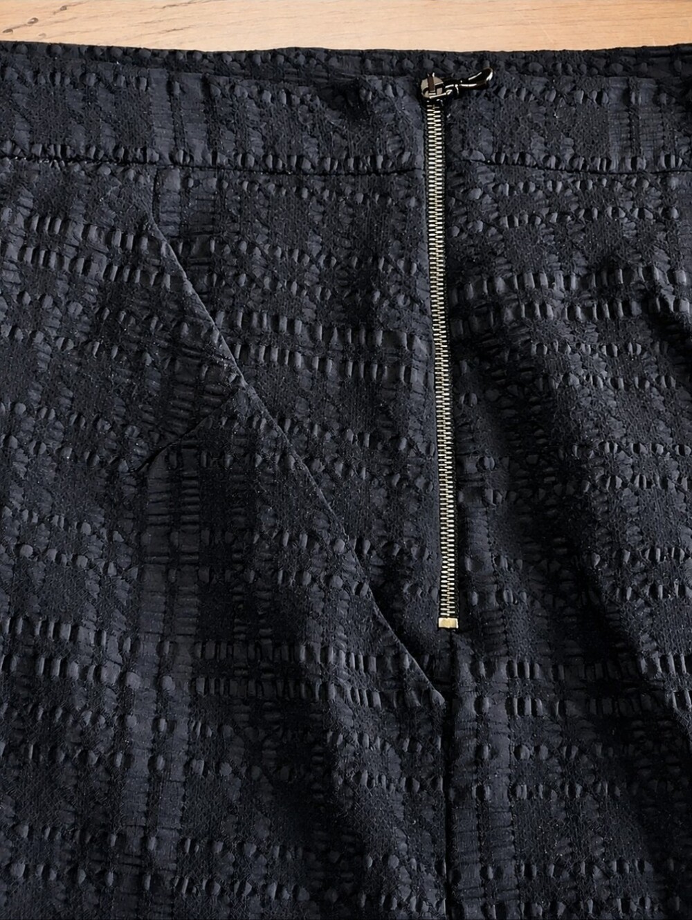 UK Made Luxury Wide Leg Jacquard Pants Lampo Zipper Stretch US 12 - Picture 9 of 14